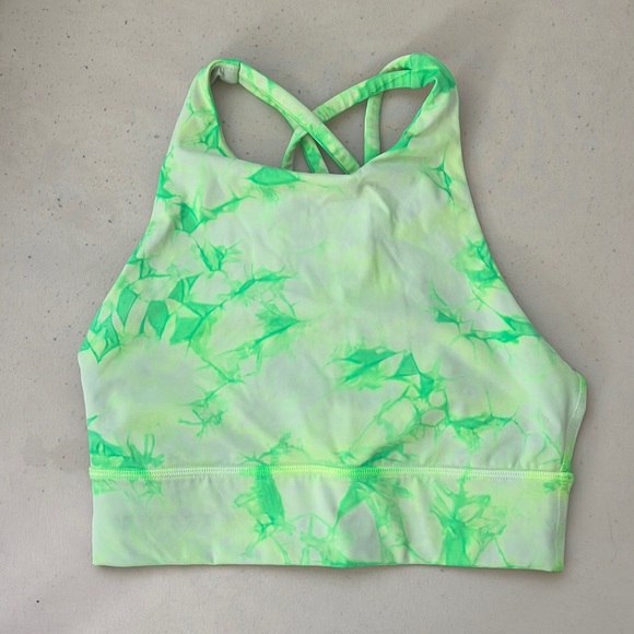 Lululemon Energy Bra High Neck Long Line Shibori *Medium Support B-D - Picture 3 of 5